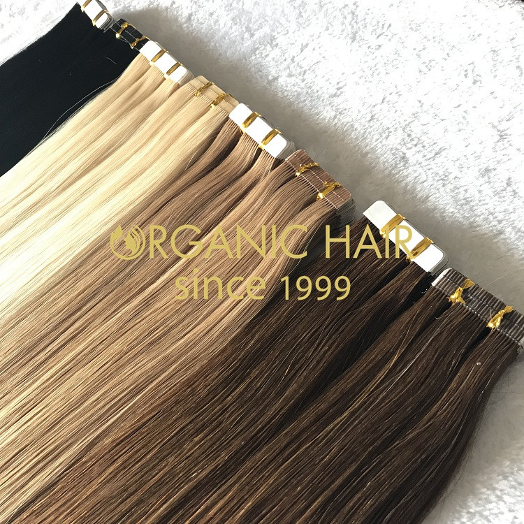 Top quality tape in hair extensions with line  RB46